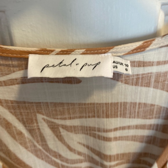 Petal Pup bohemian, zebra print maxi dress - Picture 12 of 14